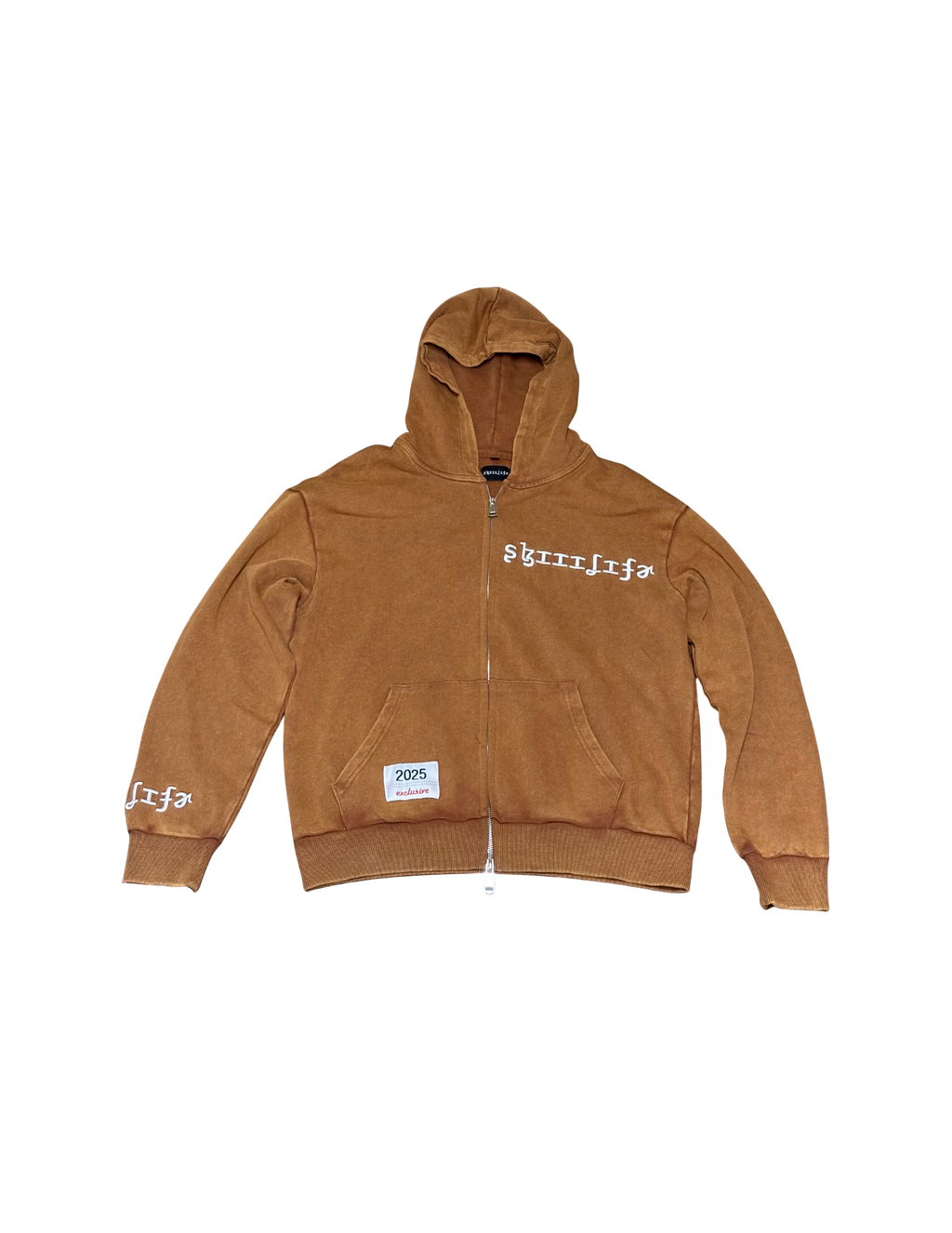 Brown skiiilife zip up jacket