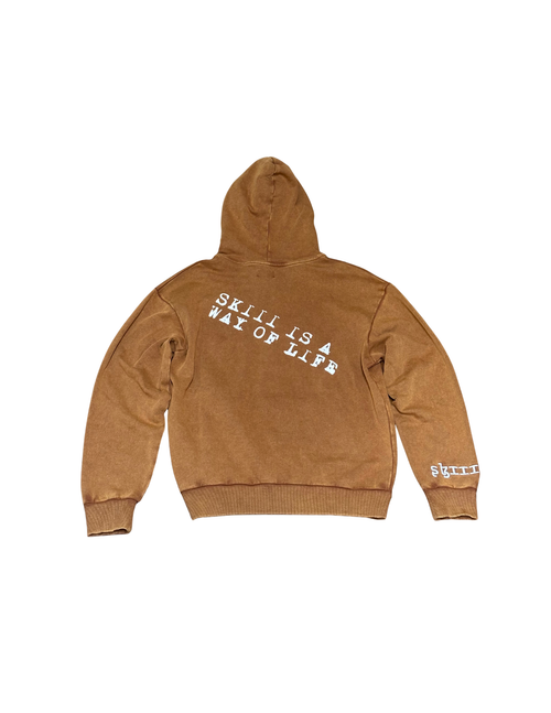 Brown skiiilife zip up jacket